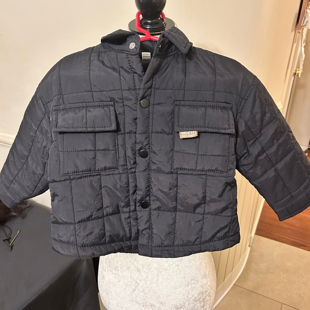 Brand New Boy’s Black Lightweight Quilted Jacket Size 2T